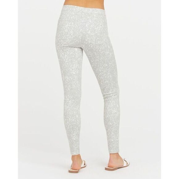 Spanx 20018R Women's Sz Medium Speckled Gray Jean-ish Ankle Legging Jeggings - Picture 2 of 8